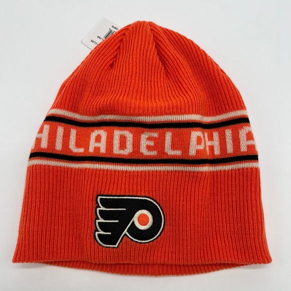 CCM Other - Vintage CCM Philadelphia Flyers NHL Orange Knit Beanie Hat OSFM New With Tags